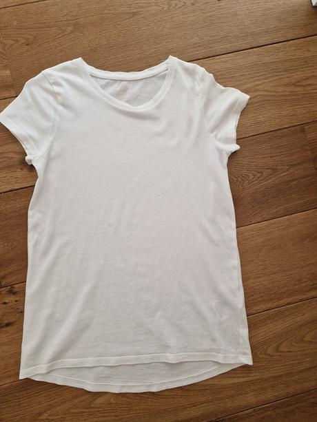 Biele tricko kratky rukav h&m 134 140, h&m,134