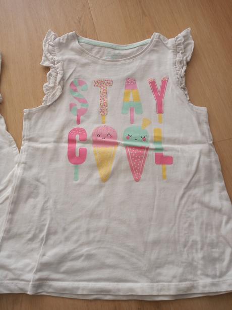 Biele tričká pre dievčatko, f&f,116
