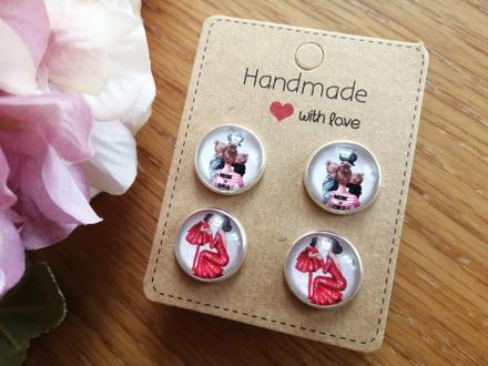 Náušnice napichovačky mama,