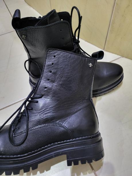 Kožené jarné čižmy nezateplené, 38