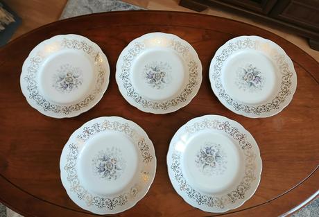 Plytké taniere na doplnenie - vzor farebné kvety, 