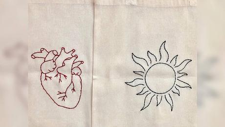 Plátené, ručne vyšívané tašky,