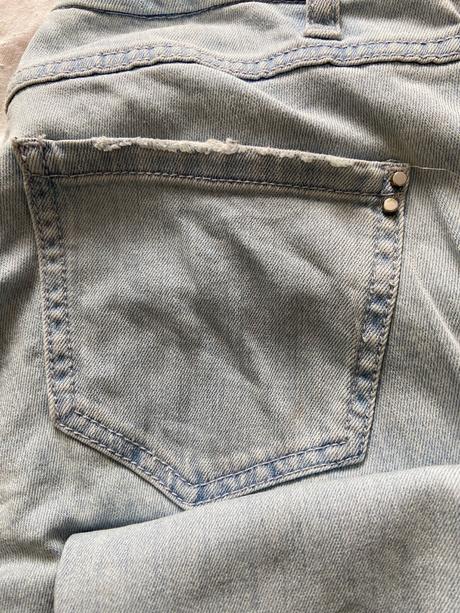 Stradivarius bicolor roztrhané džínsy, stradivarius,xs