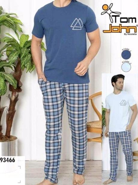 Pánske bavlnené pyžamo krátke a dlhé nohavice, 4xl - xxxl