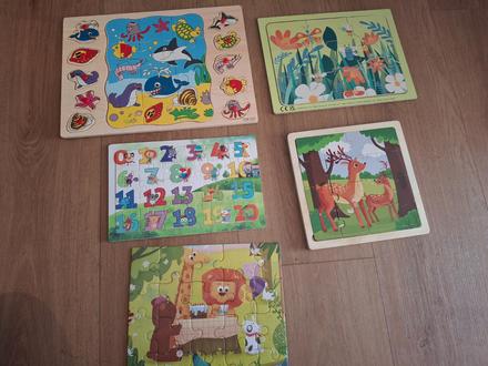 Puzzle s vkladačkou, rôzne puzzle,