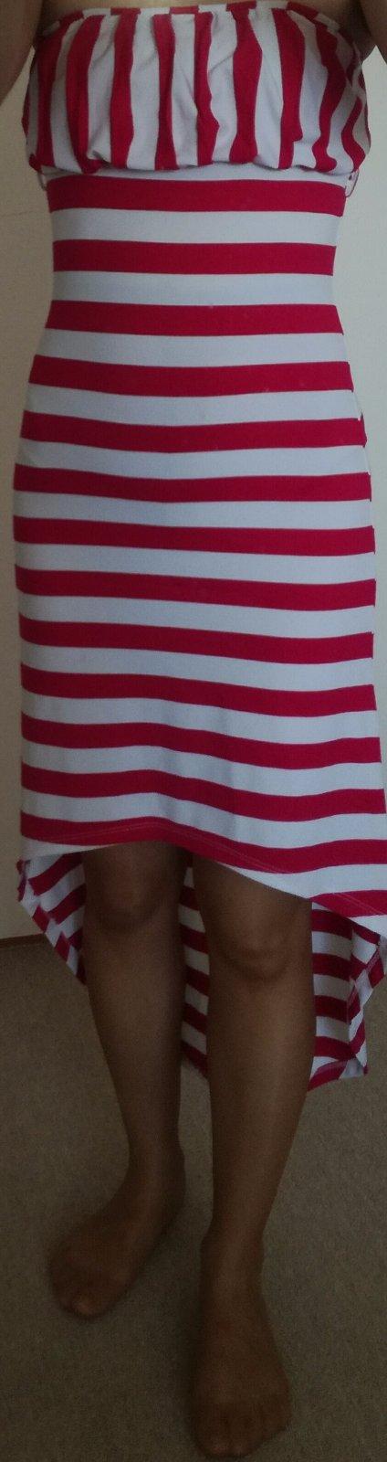 Letné ružovo-biele šaty, m