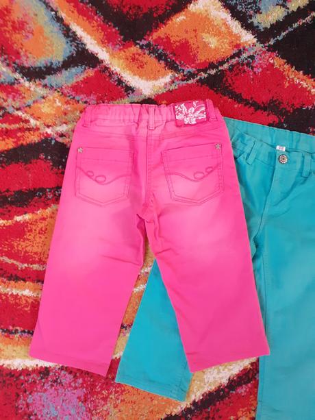 Tyrkysové capri nohavice, hema,146