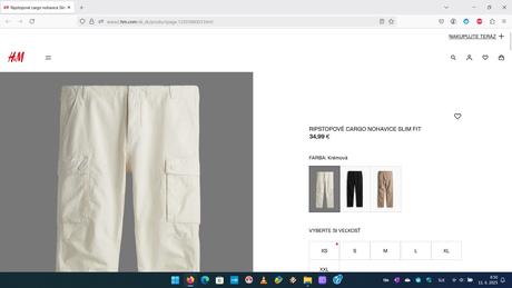 Kapsáče hm krémové, h&m,l