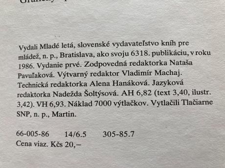 Cesta za slnkom prvé vydanie 1986,