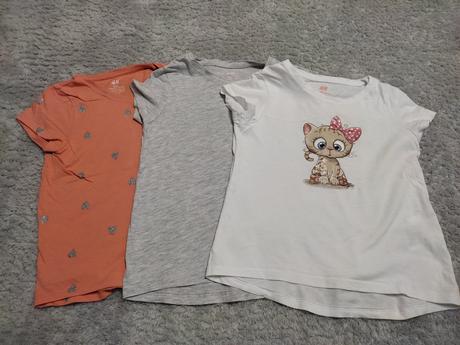 Tričko s mačičkou,5-6r, h&m,116