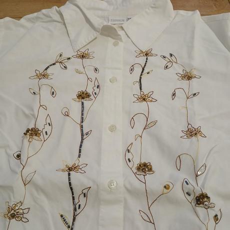 Sviatočná bavlnená vyšívaná blúzka, 46