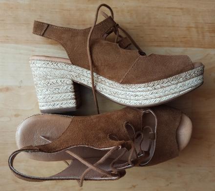 Kožené podpätkové topánky, 36