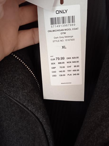 Dámsky kabát zimný, only,xl