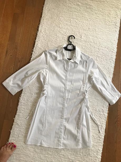 Predĺžená košeľa so snurovanim top stav, f&f,36