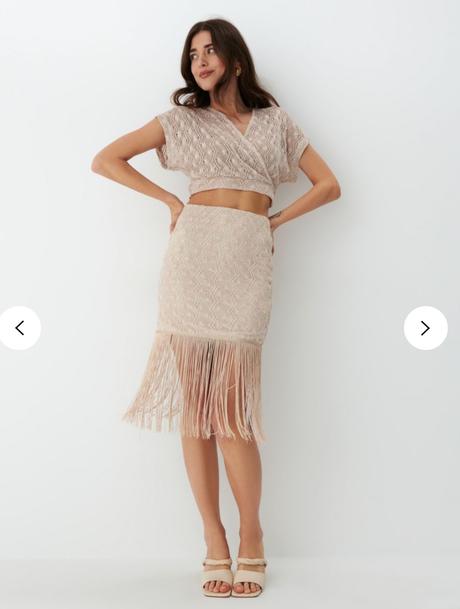 Kropové tričko hačkované, mohito,m