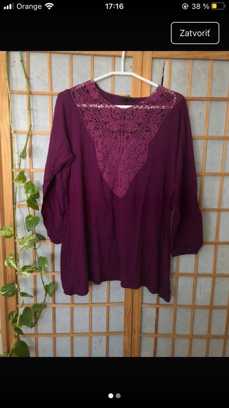 Fialové tričko, f&f,xxl