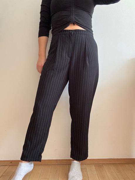 Pásikavé nohavice, h&m,42