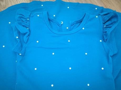 Mama saténové šaty uni modré dcéra točivé 110/116,