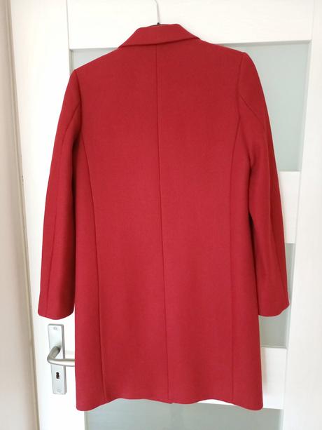 Tmavočervený kabát zn. zara, zara,s