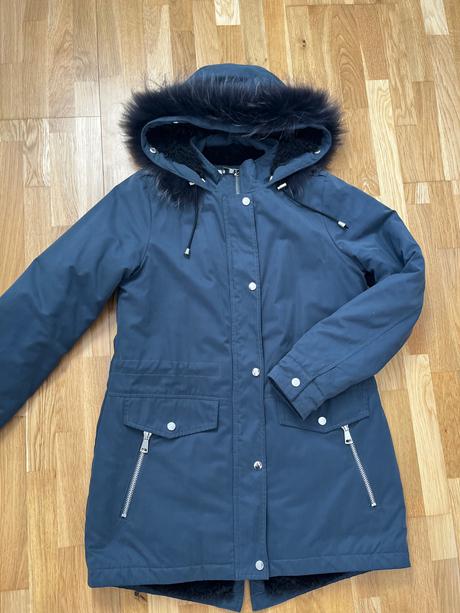 Damska zimna bunda s pravou kozusinou, m