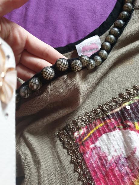 Tričko s flitrami s/m, m