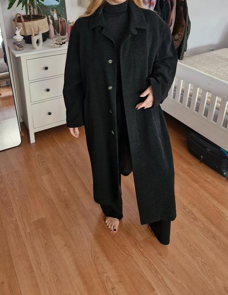 Oversize kabát s vlnou a kašmírom, xxl