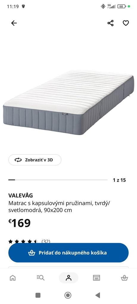 2x čalúnená posteľ 90x200 +ikea matrac+rošt, šírka (cm): 90,dĺžka (cm): 200
