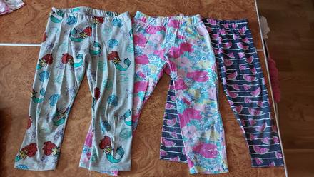 3x 3/4tové legínky, disney,122