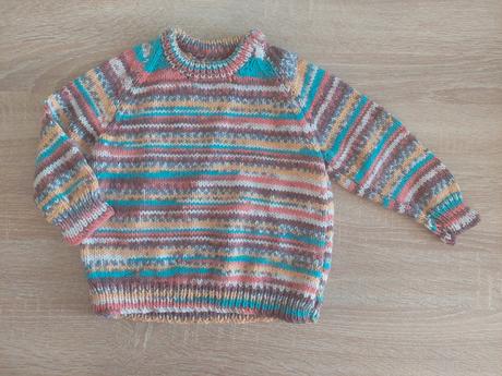 Unisex handmade štrikovaný svetrík veľ.92, 92