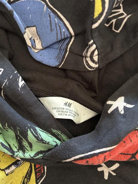 Mikina marvel, h&m,128