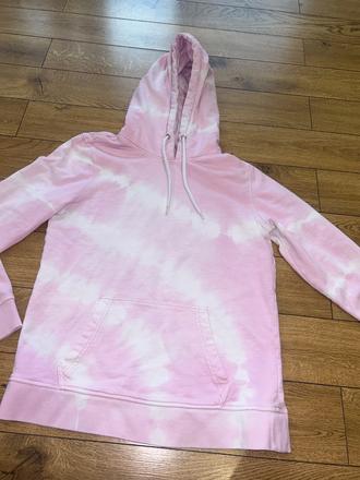 Ružová mikina s batikovaným efektom, m