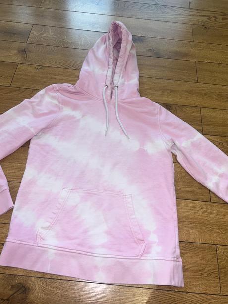 Ružová mikina s batikovaným efektom, m