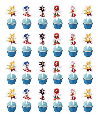 Tortový zápich sonic 03 (24ks) - skladom, tz-156, 