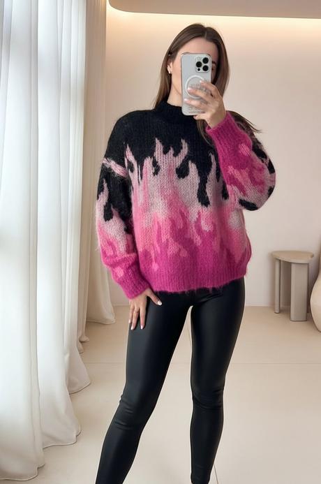 Pink flame sveter veľ.m, m