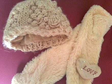 Súprava-čiapka+šal, 98