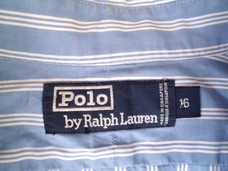 Pásik modrobiely  rl košeľa m-l, ralph lauren,l