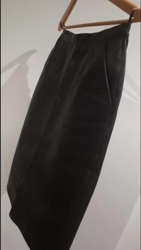 Kožená midi sukňa italia vel 36/38, 38