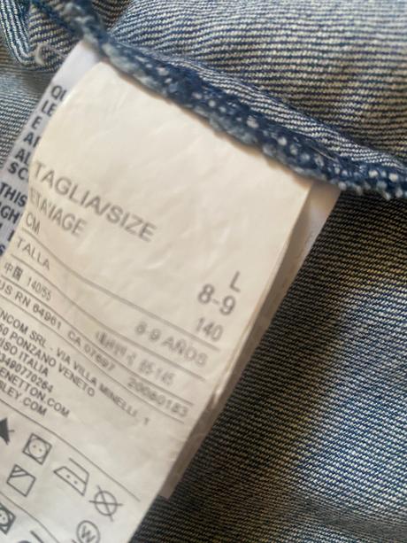 Modra riflovka, benetton,140