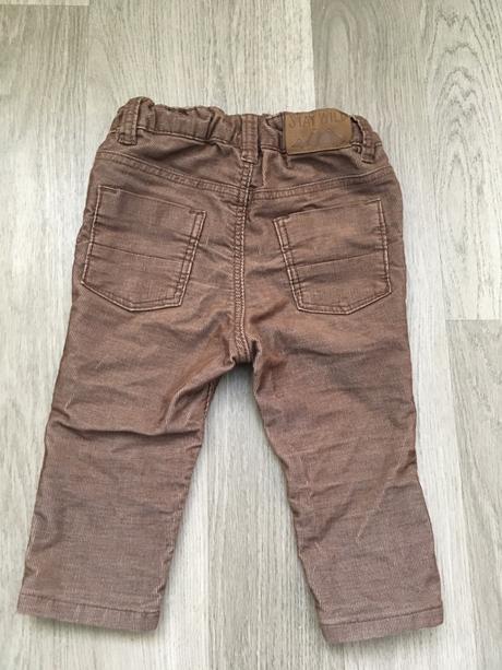 Menčestrové nohavice, h&m,74