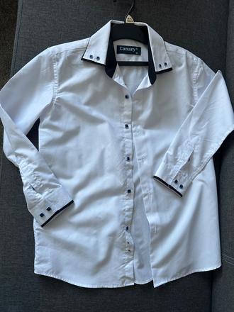 Košeľa biela dlhy rukáv, 158