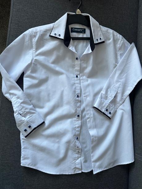 Košeľa biela dlhy rukáv, 158