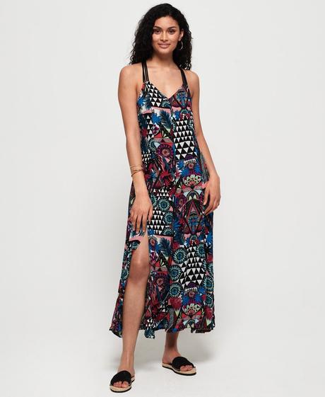 Superdry krasne maxi šaty, superdry,s