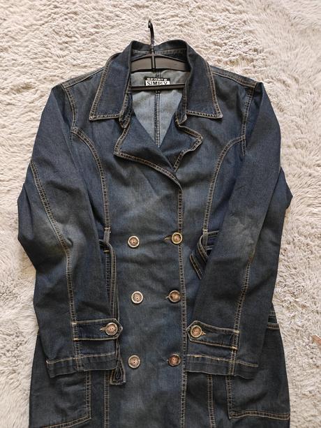 Dámsky tenký riflový kabát, l