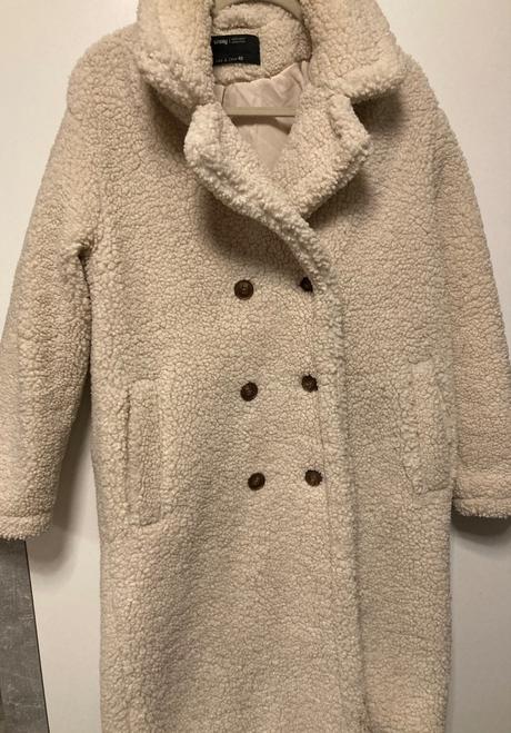 Krásny teddy kabát veľ.l/40, sinsay,l