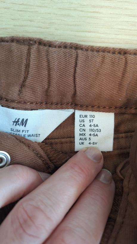 Menšestrové nohavice, h&m,116