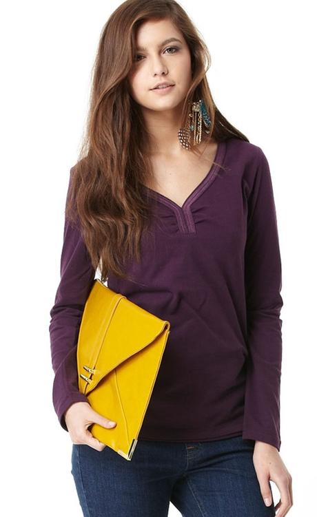 Tričko na dojčenie rory fialové veľ. l,