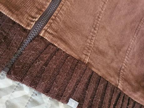 Hnedá manchestrová bunda, xxl