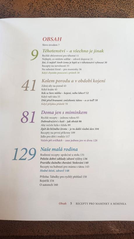 Kniha recepty pro maminky a miminka,