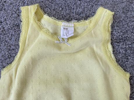 H&m body 2x letné vzor + čipka 74/80, h&m,74