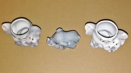 Slony porcelan + keramika,